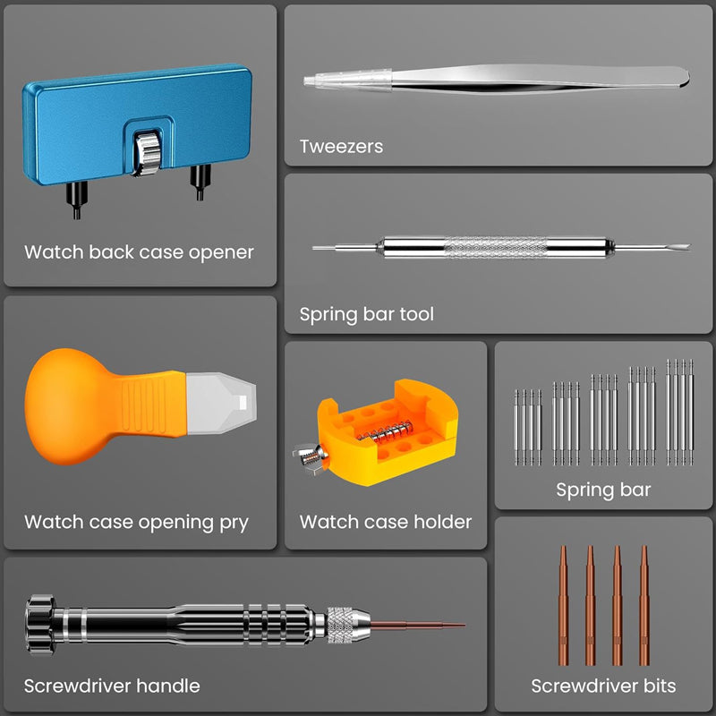 💎 50% OFF! 💎 Professional Watch Repair Tool Kit – All-in-One, Precision Stainless Steel Tools for Battery & Band Fixes