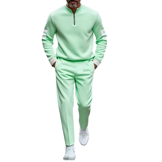 📢📢50% OFF ⏰Men's Half-Zip Top & Pants 2-Piece Set