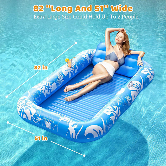 ⏳Limited-time offer: 50% off💥Inflatable pool lounger with cushion
