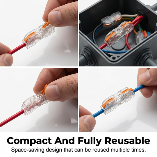 ⚡ 49% OFF TOOL-FREE TERMINALS! ✨ Tool-free installation & secure copper connection for all cable types 🔌
