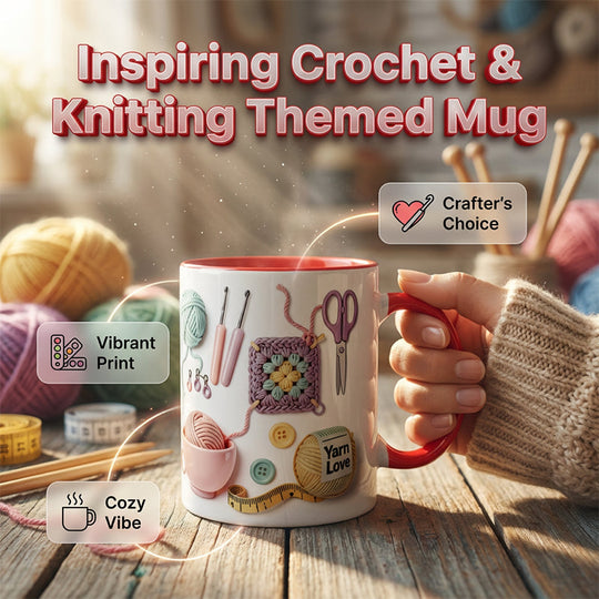 🔥LAST DAY SALE 50% OFF!!🏆Flash Sale⚡ 50K+ SOLD! Almost Gone💥Yarn Love Mug, Gift For Crafters And Creative Souls