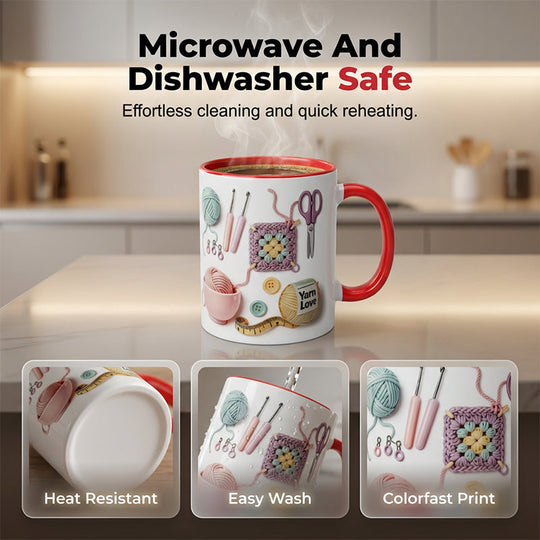 🔥LAST DAY SALE 50% OFF!!🏆Flash Sale⚡ 50K+ SOLD! Almost Gone💥Yarn Love Mug, Gift For Crafters And Creative Souls