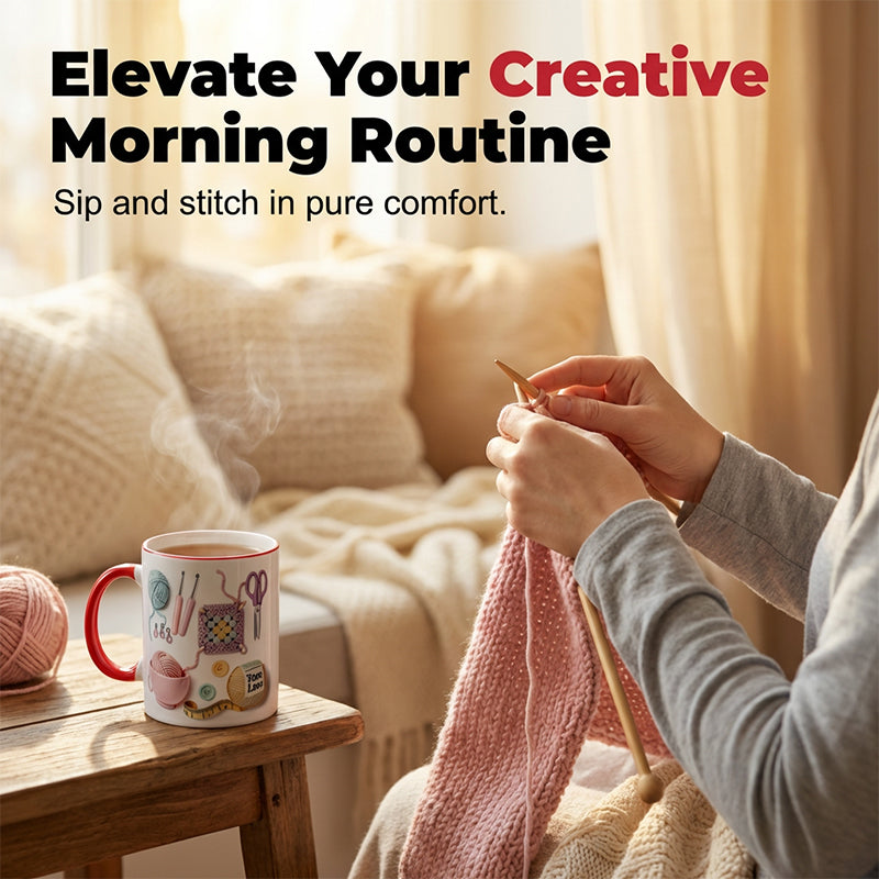 🔥LAST DAY SALE 50% OFF!!🏆Flash Sale⚡ 50K+ SOLD! Almost Gone💥Yarn Love Mug, Gift For Crafters And Creative Souls