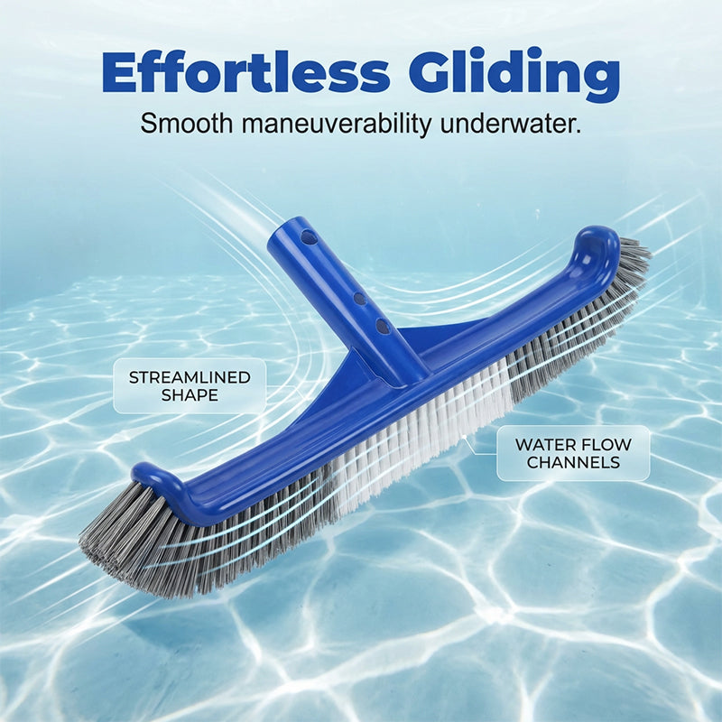 Wide Pool Brush Head with Curved Ends