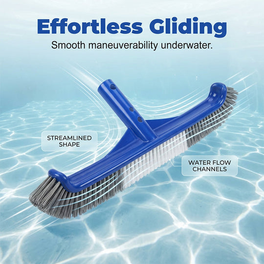 Wide Pool Brush Head with Curved Ends