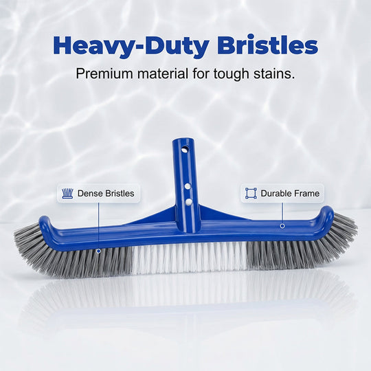 Wide Pool Brush Head with Curved Ends