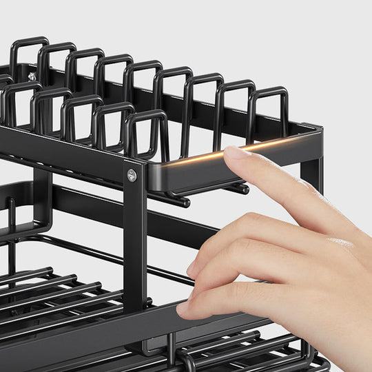 Two-tier dish rack for the kitche