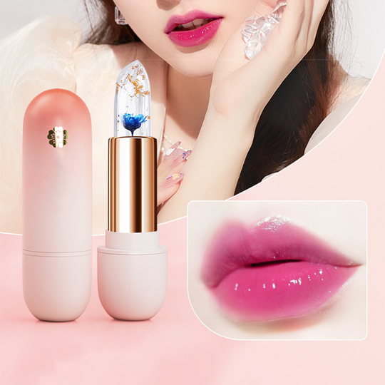 Flower Clear Jelly Lipstick With Temperature Change Color
