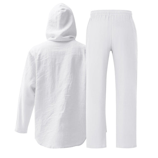 ⌛Limited-Time Offer🛍️Men's Breathable Linen Hooded Two-Piece Set
