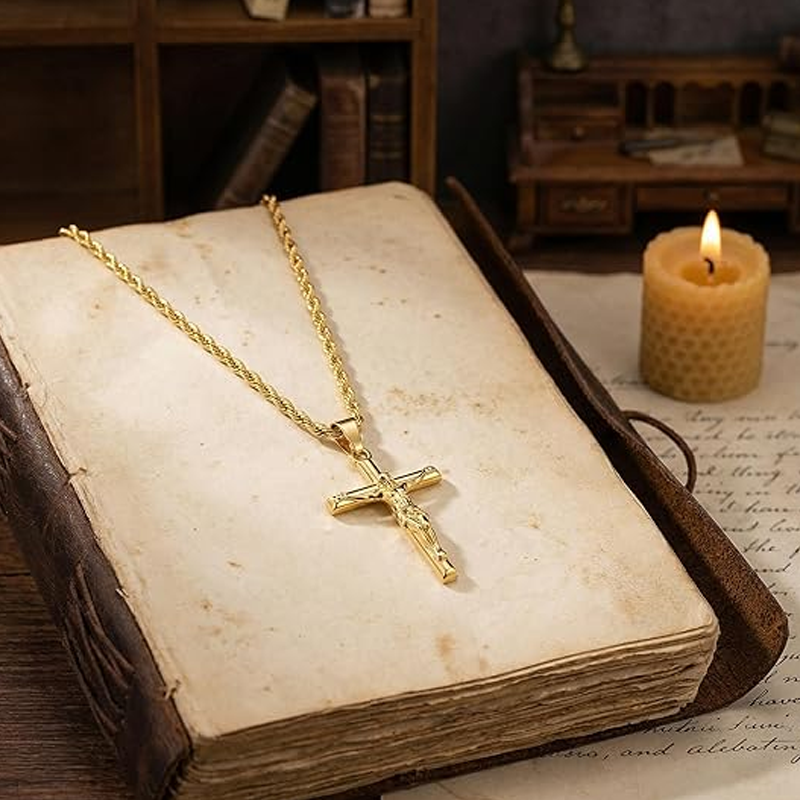 Crucifix Pendant Necklace for Men & Women