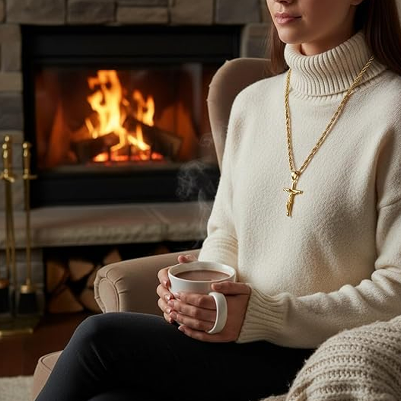Crucifix Pendant Necklace for Men & Women