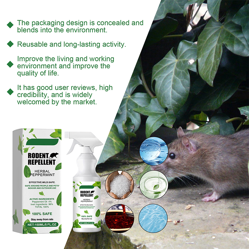 Natural Peppermint Oil Rodent Repellent Spray