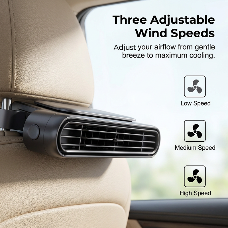 Rechargeable Cooling Car Seat Fan