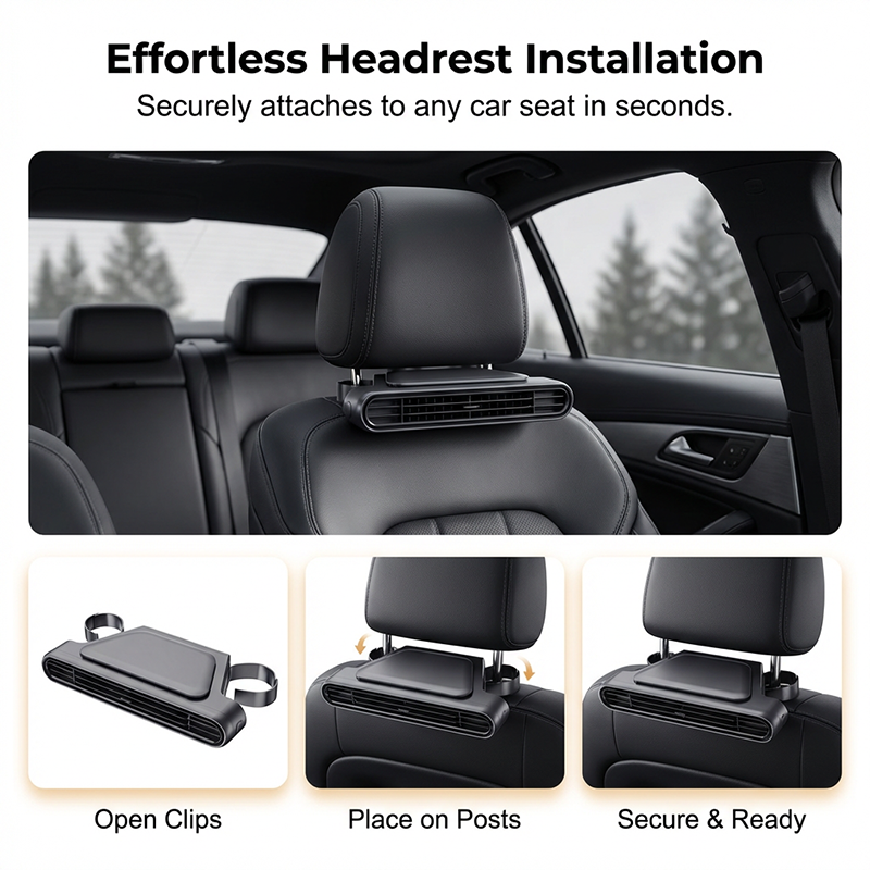 Rechargeable Cooling Car Seat Fan