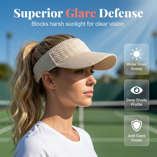 💥50K+ SOLD!🔥SunSafeTok Women’s High Ponytail Visor Hat 🧢 Breathable, Open-Top UV400 Protection ☀️🇬🇧  Perfect for Running, Hiking, Beach Days & Everyday “That Girl” Style 💁‍♀️✨