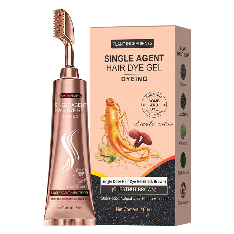 🌿 LIMITED-TIME 50% OFF! Single-Agent Hair Dye Gel with Comb