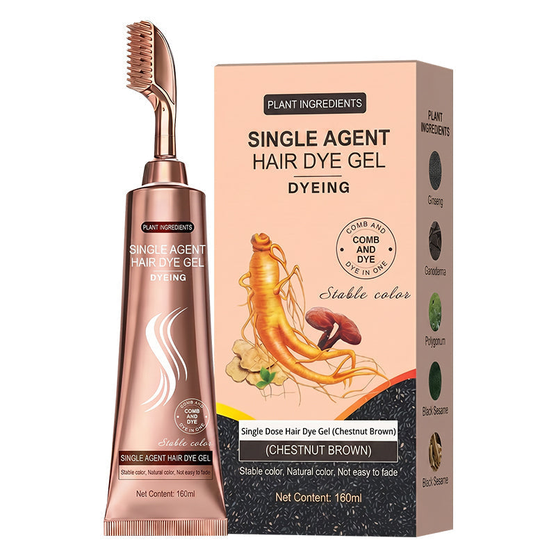 🌿 LIMITED-TIME 50% OFF! Single-Agent Hair Dye Gel with Comb