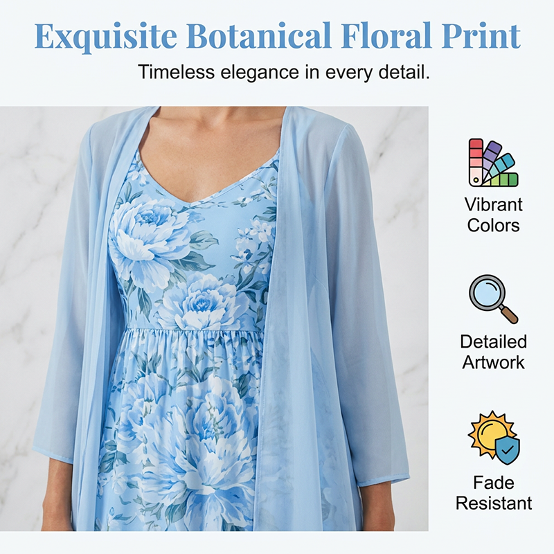 🌸New Arrivals & Best Sellers-Women's Elegant Two-Piece Floral Dress Set🌸
