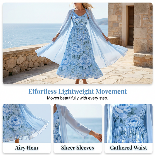 🌸New Arrivals & Best Sellers-Women's Elegant Two-Piece Floral Dress Set🌸