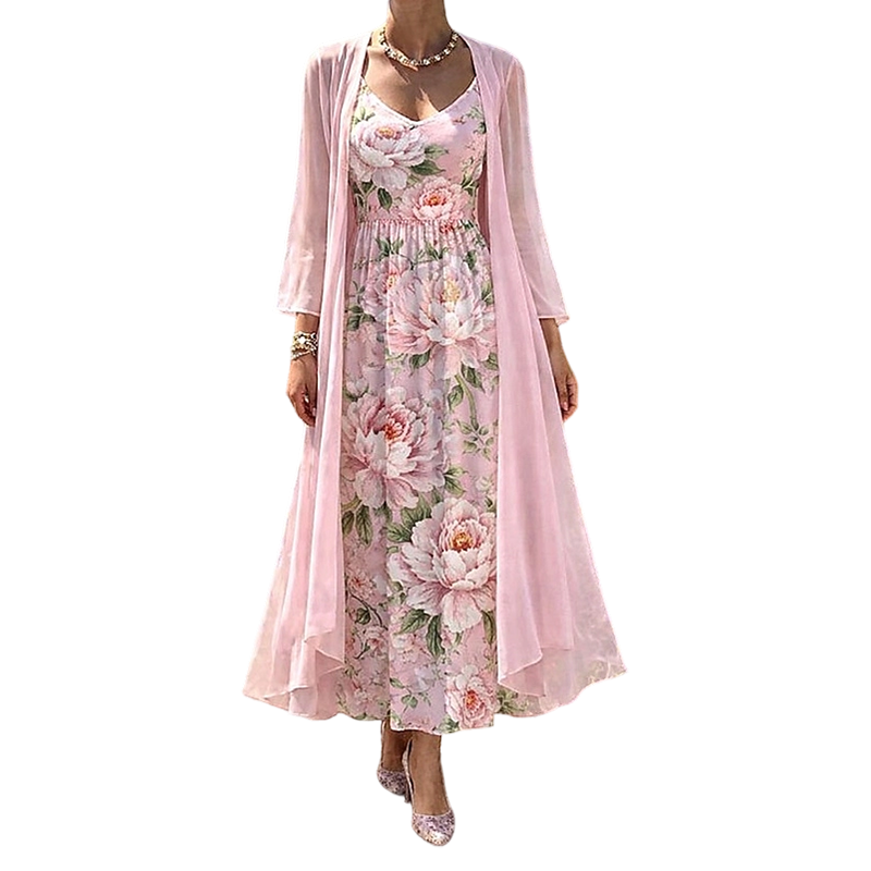 🌸New Arrivals & Best Sellers-Women's Elegant Two-Piece Floral Dress Set🌸