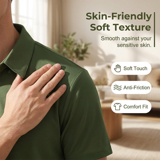 👕 50% OFF NOW! 🌬️ Men's Summer Breathable Collared T-Shirt – Cotton blend & lightweight – Relaxed fit, perfect for hot days or casual office – comfortable and polished ☀️✨