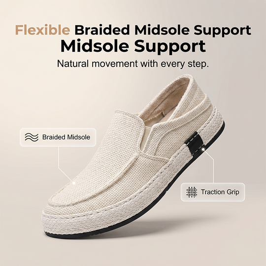 👟Men's Casual Linen Shoes Lightweight Summer Slip-on Lazy Loafers