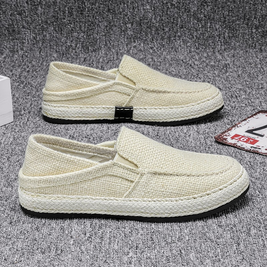 👟Men's Casual Linen Shoes Lightweight Summer Slip-on Lazy Loafers
