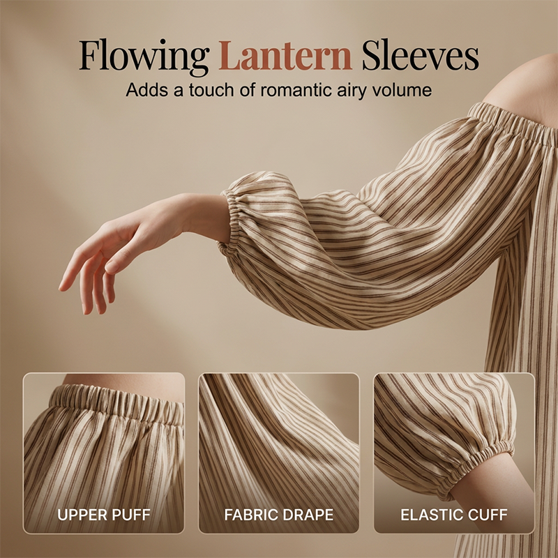 🎉 LIMITED TIME 50% OFF! 👗 Women's Off-Shoulder Maxi Dress – Lantern Sleeves, Relaxed Fit & Side Pockets 🌸