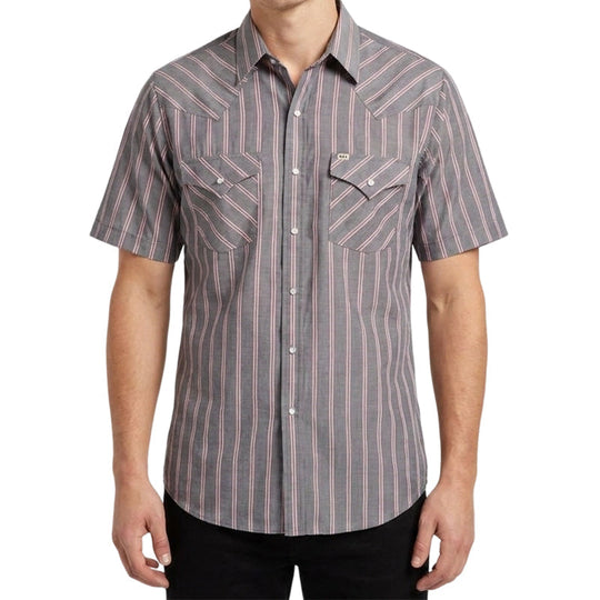 Men's Classic Fit Short Sleeve Striped Shirt