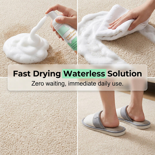 Waterless Carpet Foam Stain Remover with Towel