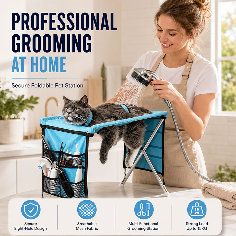 📢📢50% OFF !!⏰🐕2-in-1 Foldable Pet Grooming Bed