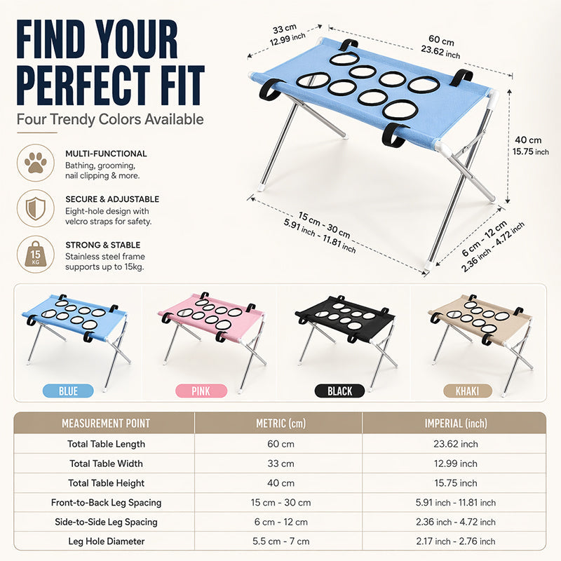 📢📢50% OFF !!⏰🐕2-in-1 Foldable Pet Grooming Bed