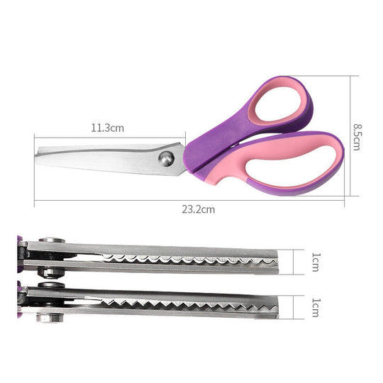 🥳2026 TOP PICK🥳 Pinking Shears Scissors – Stainless Steel, Ergonomic Cushioned Handles – Perfect for Sewing, Quilting & Scrapbooking! 🧵💨1