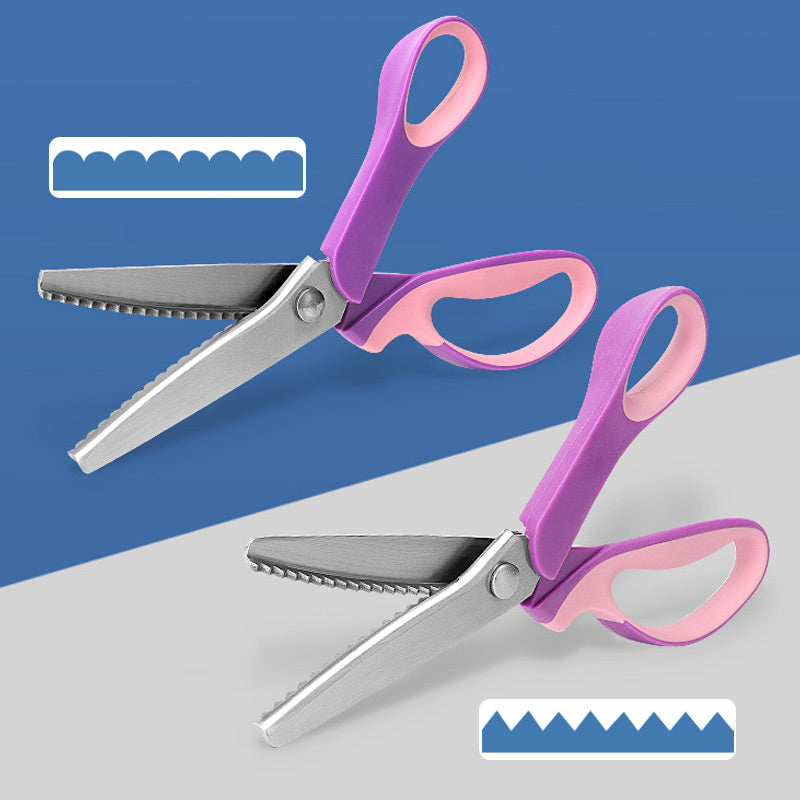 🥳2026 TOP PICK🥳 Pinking Shears Scissors – Stainless Steel, Ergonomic Cushioned Handles – Perfect for Sewing, Quilting & Scrapbooking! 🧵💨1