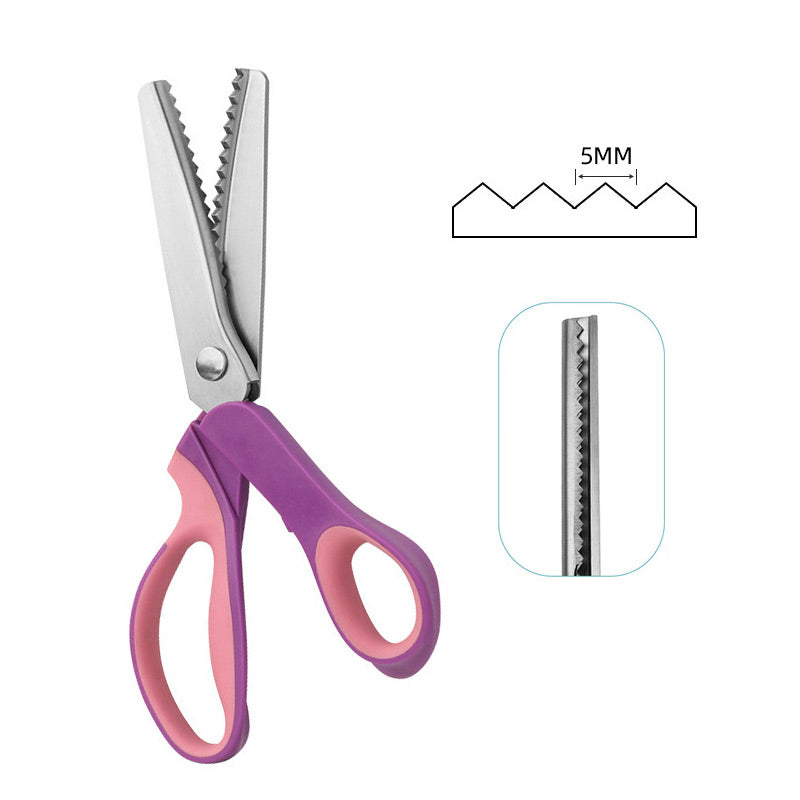 🥳2026 TOP PICK🥳 Pinking Shears Scissors – Stainless Steel, Ergonomic Cushioned Handles – Perfect for Sewing, Quilting & Scrapbooking! 🧵💨1