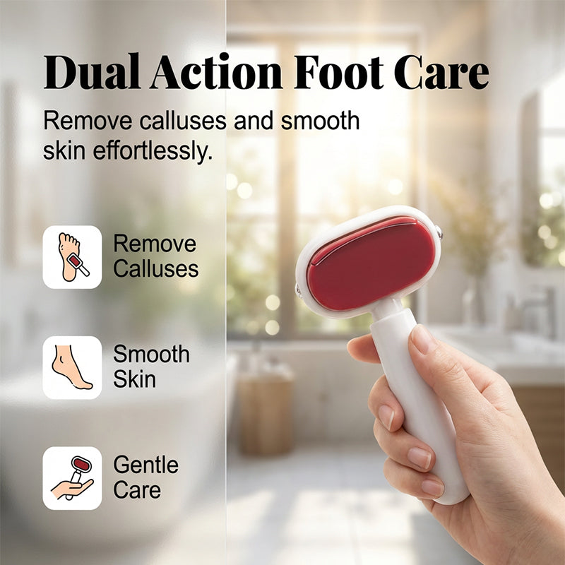 🏆 Double-Sided Foot Scraper – Easily Removes Calluses and Dead Skin ✨🦶