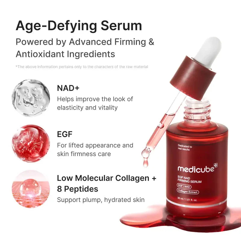NAD+ EGF Firming Serum | NAD+, EGF, Collagen Extract, Anti-aging, Plumping, Radiance Boosting Serum | Cares for Look of Fine Lines, Skin Elasticity & Firmness For Youthful-looking Skin (30ml / 1.01 fl. oz.) | Korean Skincare, K-Beauty