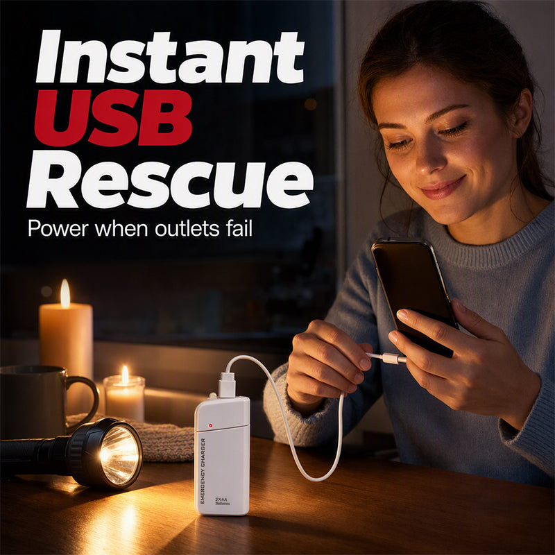🔋 50% OFF! ⚡ AA Battery Phone Charger – No outlet needed, compact & travel-ready ✨