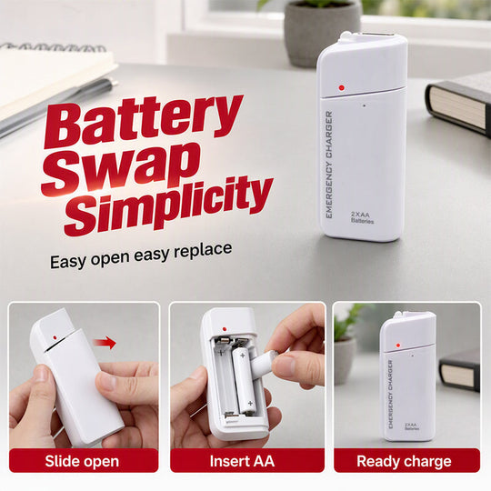 🔋 50% OFF! ⚡ AA Battery Phone Charger – No outlet needed, compact & travel-ready ✨