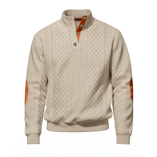 Men's Casual Loose Jacquard Sweatshirt