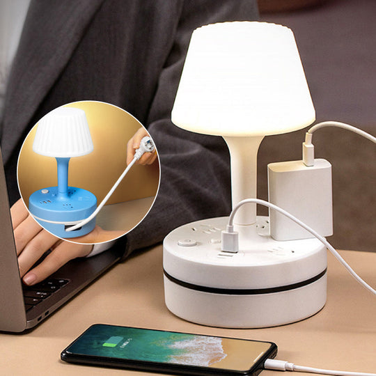 🎁🔥Last day sale 50% OFF🔥💡 Bedside Lamp with AC Outlets and USB Ports