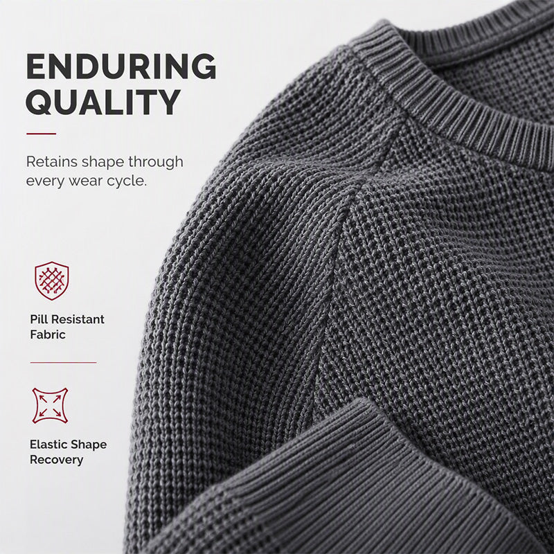 Men's Modern Waffle Knit Sweater