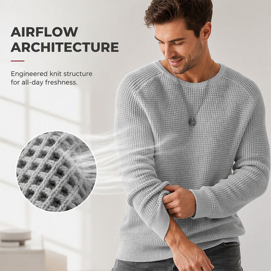 Men's Modern Waffle Knit Sweater