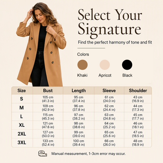 Women's Double Breasted Wool Blend Coat