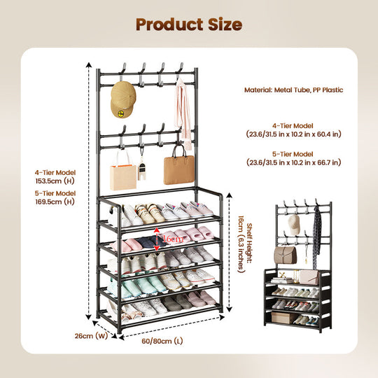 🏠 Save 50%! 🧥 Entryway Shoe & Coat Rack – Multi-functional, sturdy & space-saving ✨