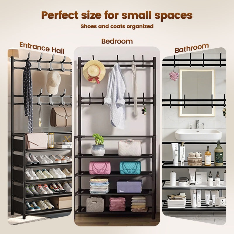 🏠 Save 50%! 🧥 Entryway Shoe & Coat Rack – Multi-functional, sturdy & space-saving ✨