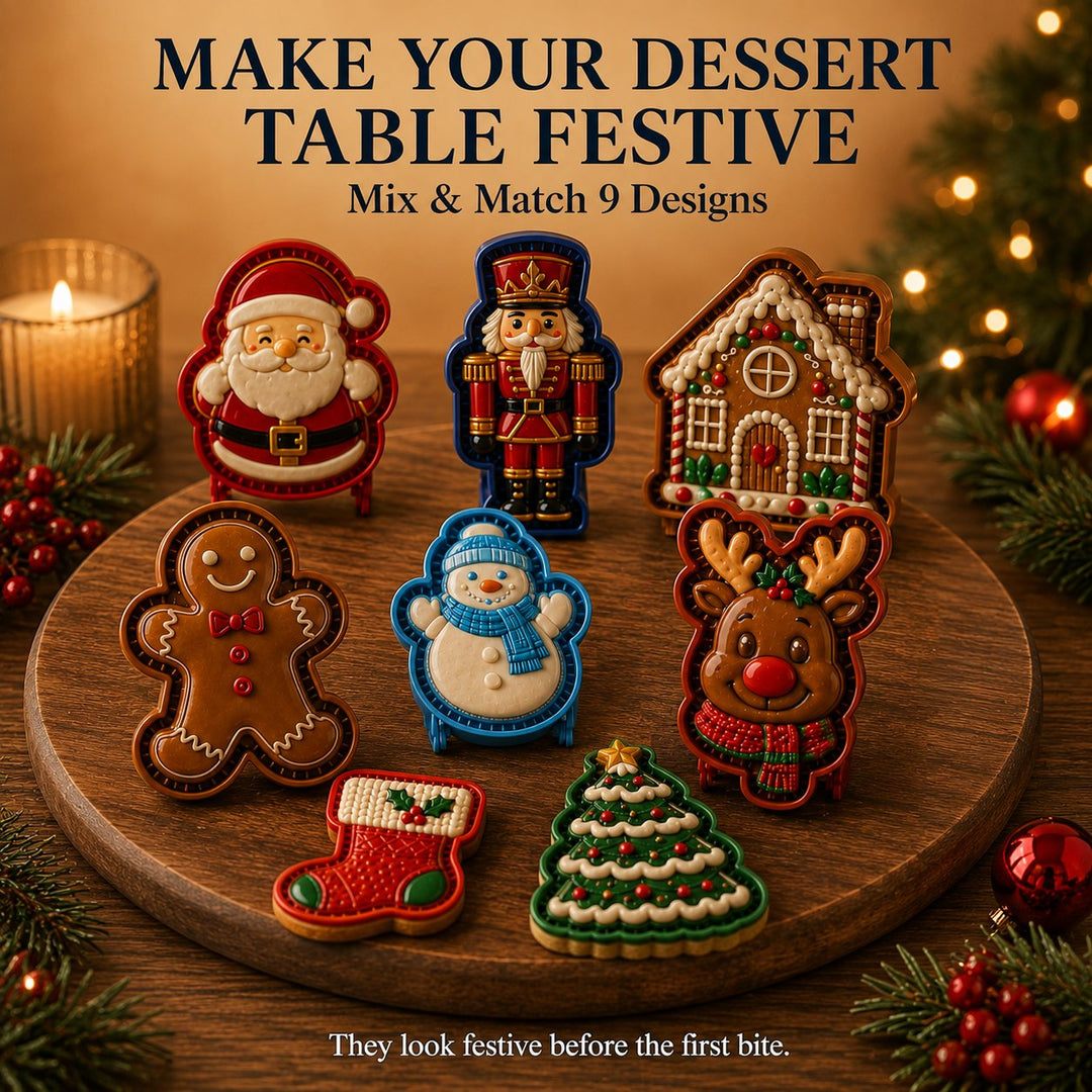 🎄🥧 Christmas Mini Pie Mold 🎅 Festive Press Maker for Santa, Gingerbread & Reindeer Pastries