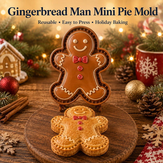 🎄🥧 Christmas Mini Pie Mold 🎅 Festive Press Maker for Santa, Gingerbread & Reindeer Pastries