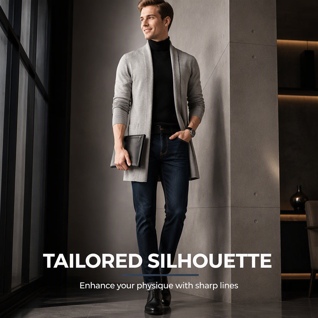 Men's Casual Slim Fit Longline Knit Top
