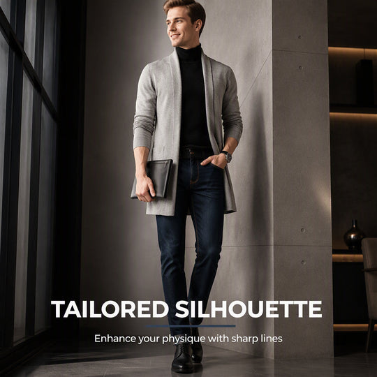 Men's Casual Slim Fit Longline Knit Top